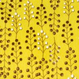 okrový s rostlinným motivem