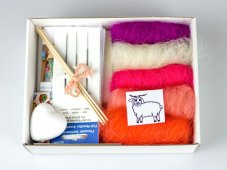 Vlněná srdéčka - sada na tvoření