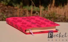 Obal na knihu nebo diář růžový s fialovou