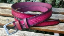 Opasek - vínový se vzorem