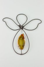 Drátovaný anděl s achátem