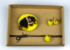 Sada šperků s koníkem - žlutá