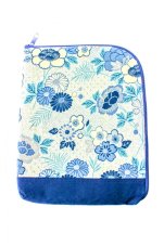 Pouzdro/pastelkovník A5 - modré květy