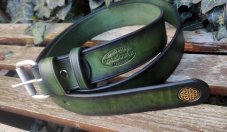 Opasek - zelený s keltským uzlem