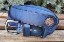 Opasek - modrý s keltským uzlem