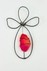 Drátovaný anděl s achátem