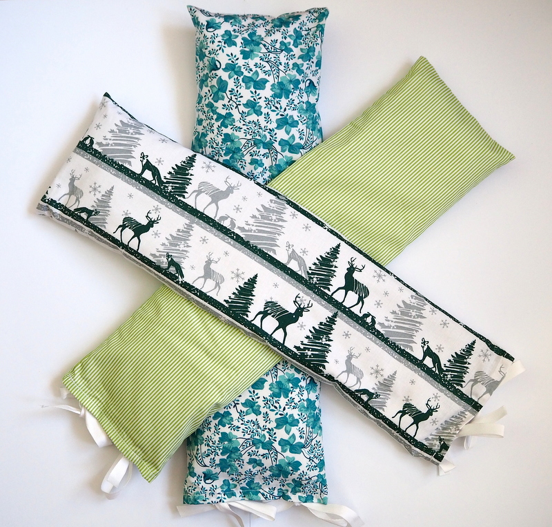 Nahřívací polštářek s pohankou - dlouhý - Vzor: les