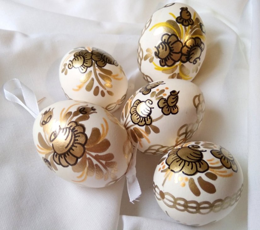 Slepičí kraslice - zlatý dekor Slepičí kraslice - zlatý dekor