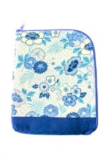 Pouzdro/pastelkovník A5 - modré květy