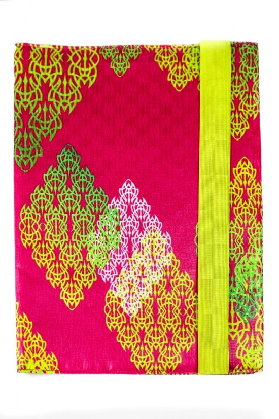 Obal na knihu nebo diář růžový s limetkou